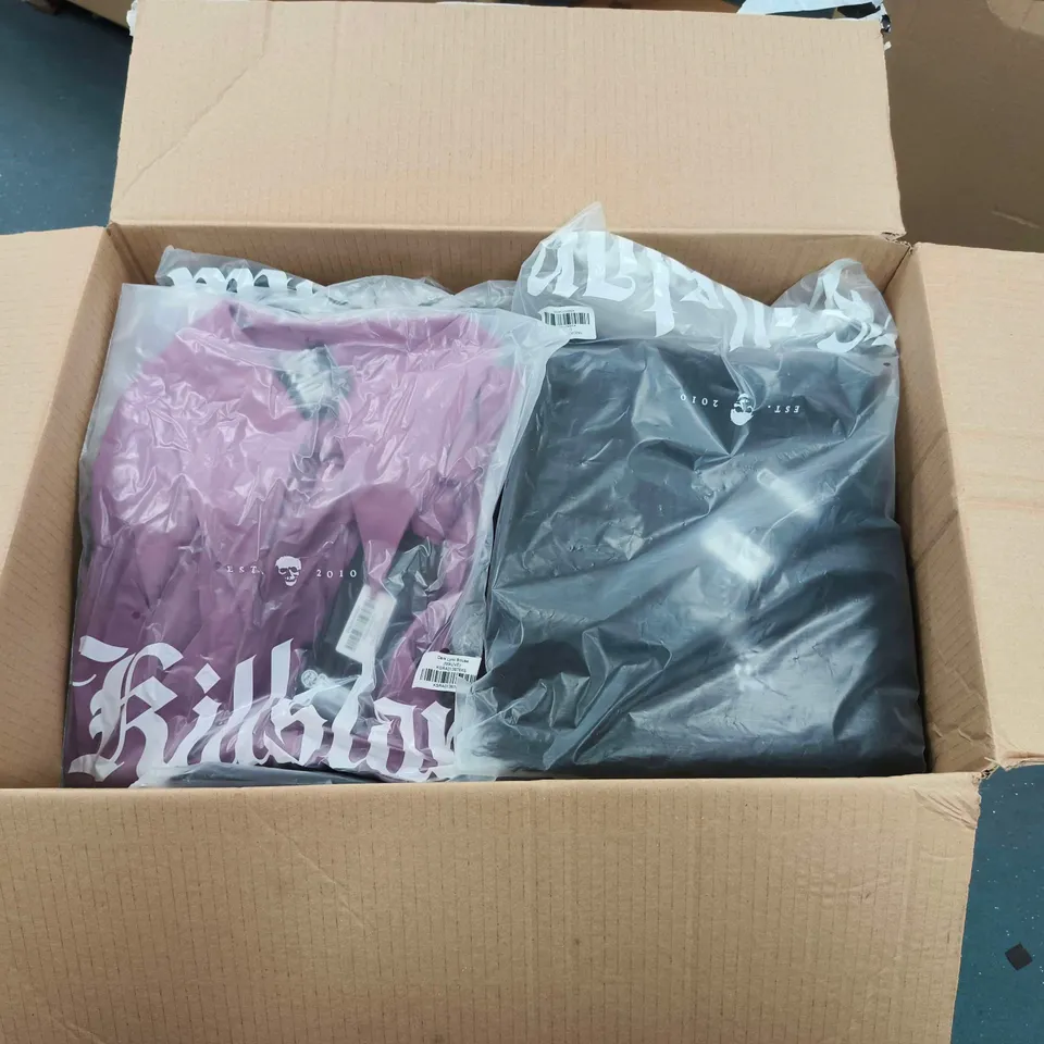 LOT OF APPROXIMATELY 26 BRAND NEW KILLSTAR CLOTHING ITEMS TO INCLUDE HAZEVIL CARDIGANS AND DARK LYRIC BLOUSES - VARIOUS SIZES