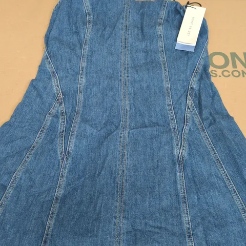 MINT VELVET DENIM DRESS - UK 12 (EU 40 / US 8)