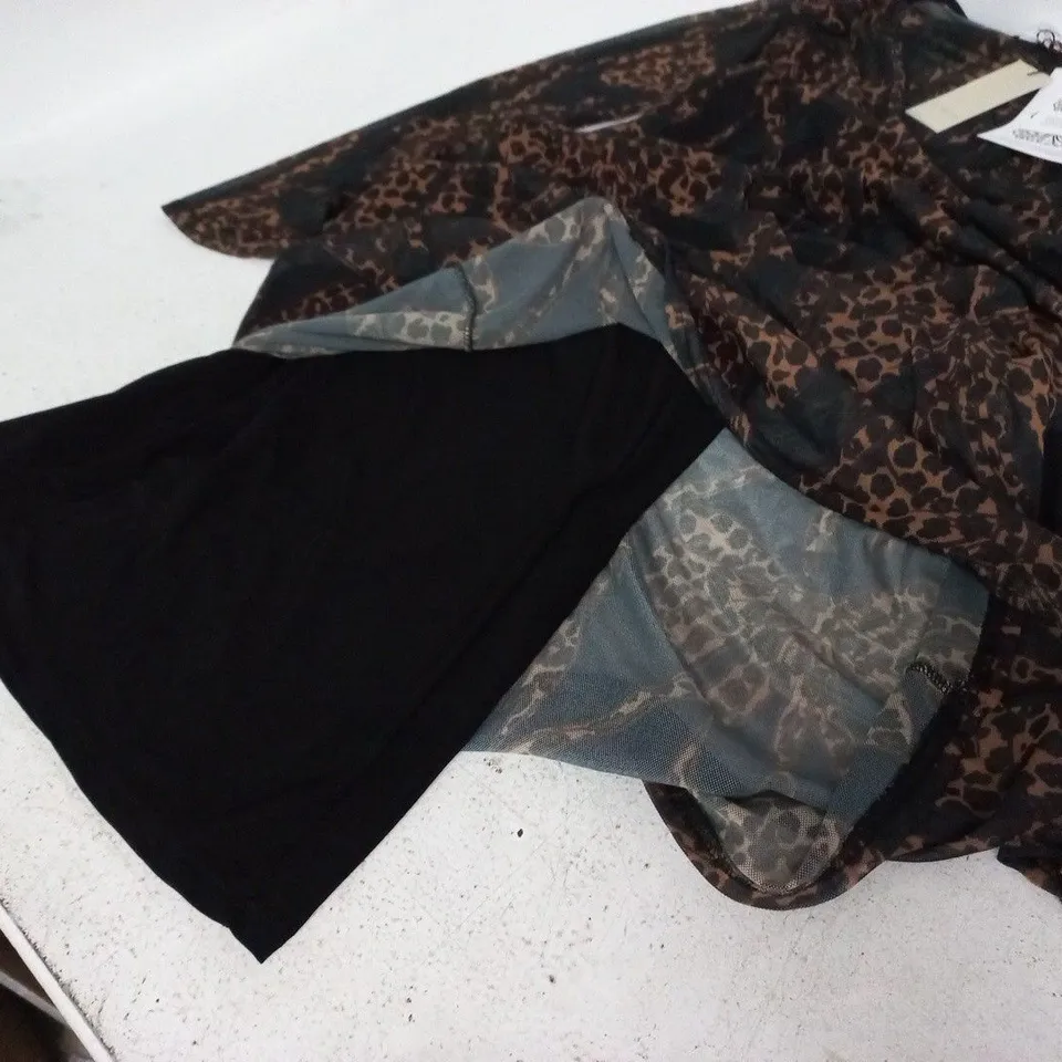 NEVER FULLY DRESSED BLACK BOW ARIA MESH DRESS - UK 12
