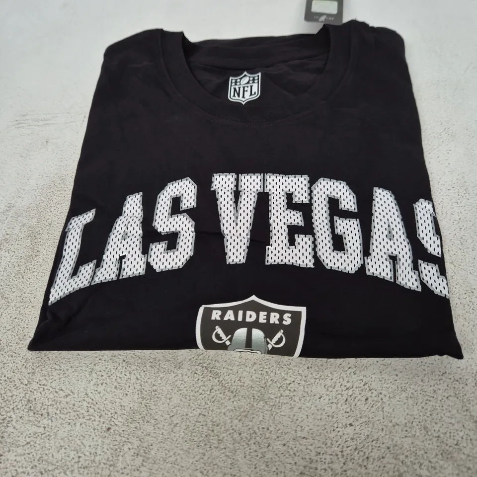 LAS VEGAS RAIDERS NFL TEAM APPAREL T-SHIRT – BLACK, 3XL