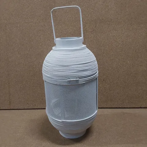 WOOD LANTERN - WHITE