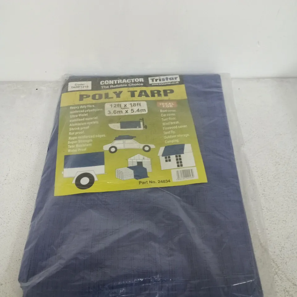 POLY TARP – HEAVY-DUTY BLUE TARPAULIN 12FT X 18FT