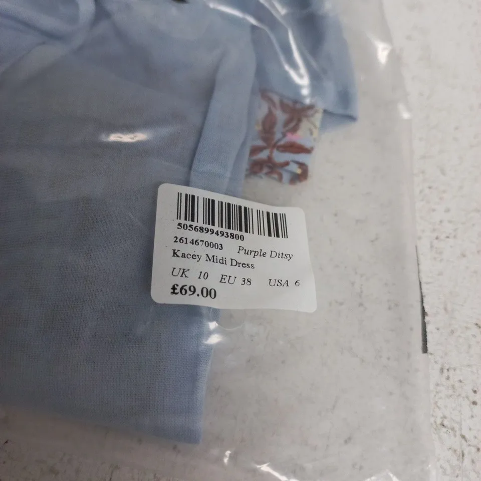 NOBODY'S CHILD PURPLE DITSY KACEY MIDI DRESS – UK 10