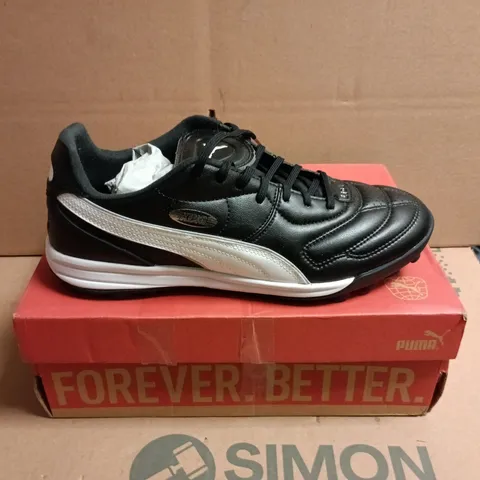 PUMA KING TRAINERS – BLACK LEATHER, UK 8