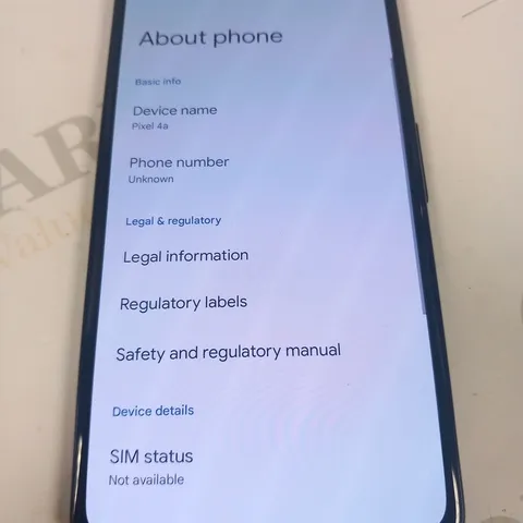 GOOGLE PIXEL 4A MOBILE PHONE