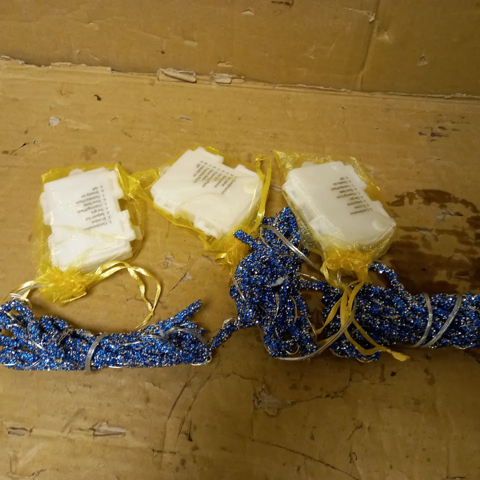ALISON CORK SET OF 3 2M PRE-LIT GLITTER ROPE STRANDS
