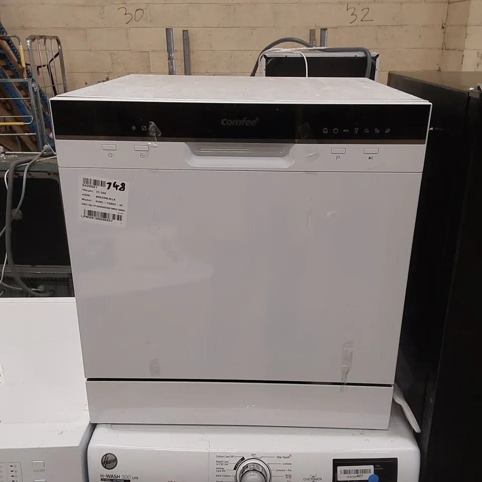 COMFEE KWH-TD802 TABLE TOP COMPACT DISHWASHER - WHITE