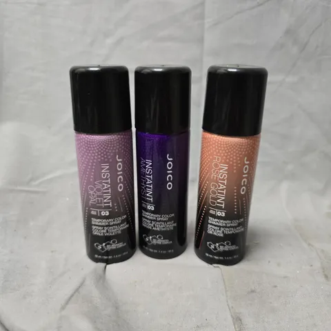 APPROXIMATELY 30 ASSORTED JOICO COLOUR SPRAYS TO INCLUDE COLOURS SUCH AS VIOLET, ROSE GOLD, AMETHYST, ETC