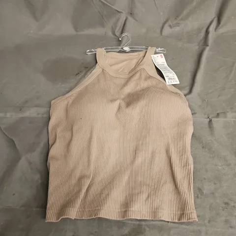 UNIQLO HALTER NECK BRA SLEEVELESS TOP IN BEIGE SIZE XXL