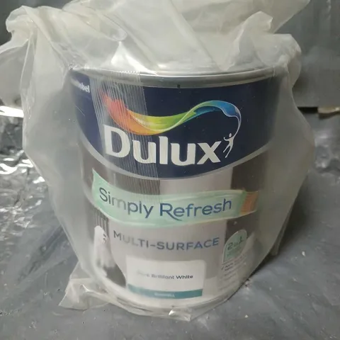 DULUX SIMPLY REFRESH MULTI-SURFACE PURE BRILLIANT WHITE EGGSHELL (750ml - COLLECTION ONLY