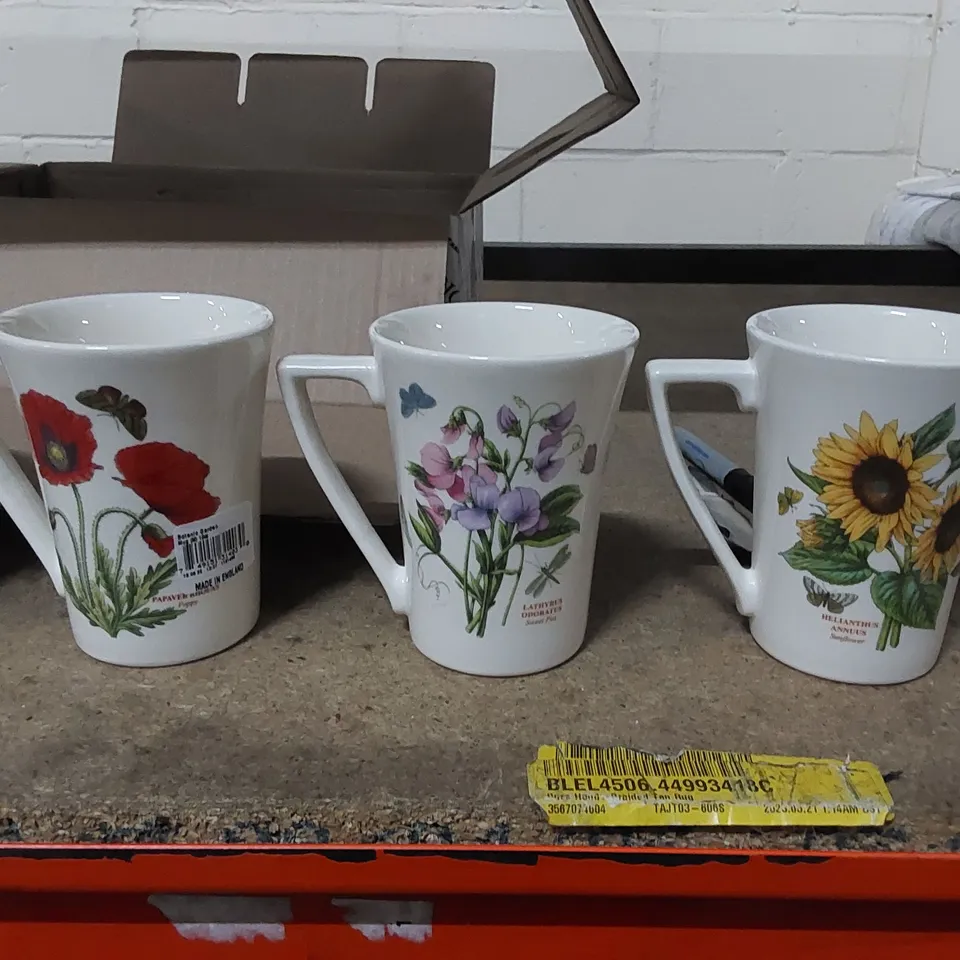 BOXED BOTANIC GARDEN 6 PIECE MANDARIN SHAPE MUGS