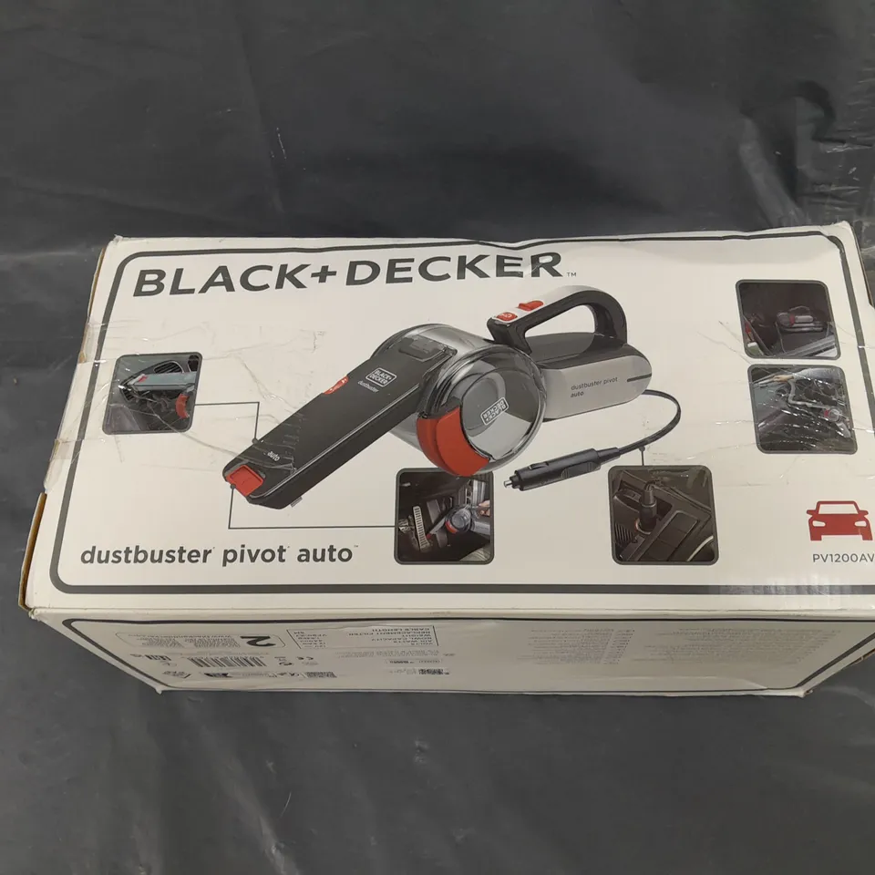 BLACK + DECKER PV1200AV DUSTBUSTER PIVOT CAR VACUUM 12V RRP £51.99