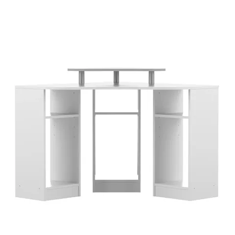 BOXED BISMUTH CORNER DESK - WHITE (1 BOX)