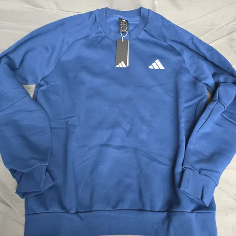 ADIDAS ESSENTIAL CREW NAVY SWEATSHIRT – UK L (LGE)