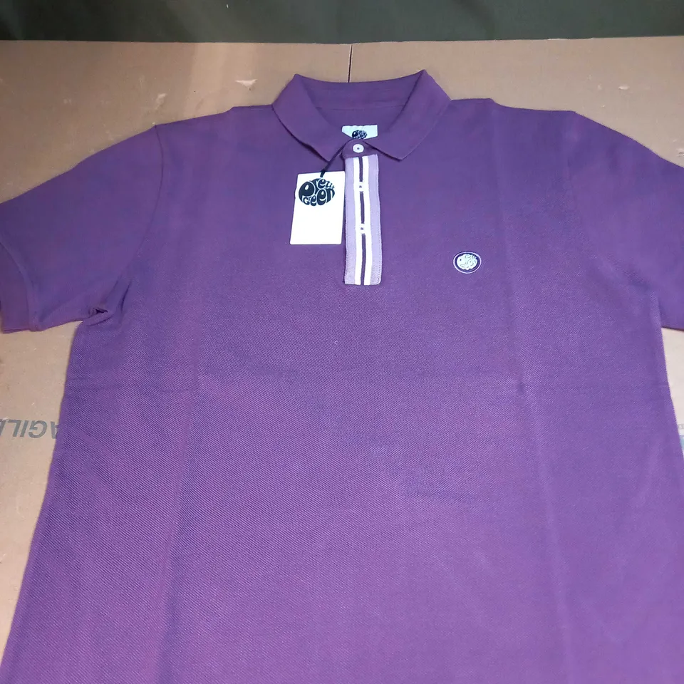 PRETTY GREEN RIBERA PLACKET STRIPE POLO SHIRT SIZE M