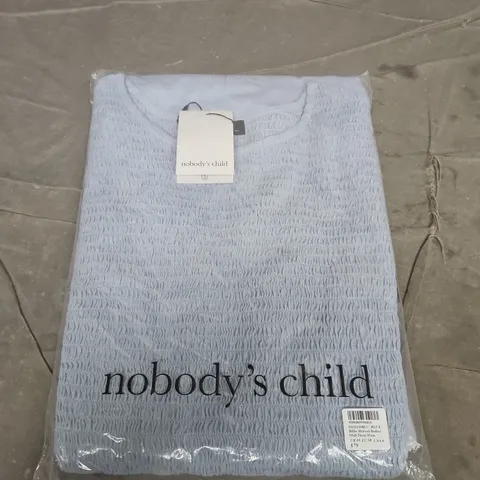 NOBODY'S CHILD BILLIE SHIRRED BODICE MIDI DRESS – BLUE, UK10