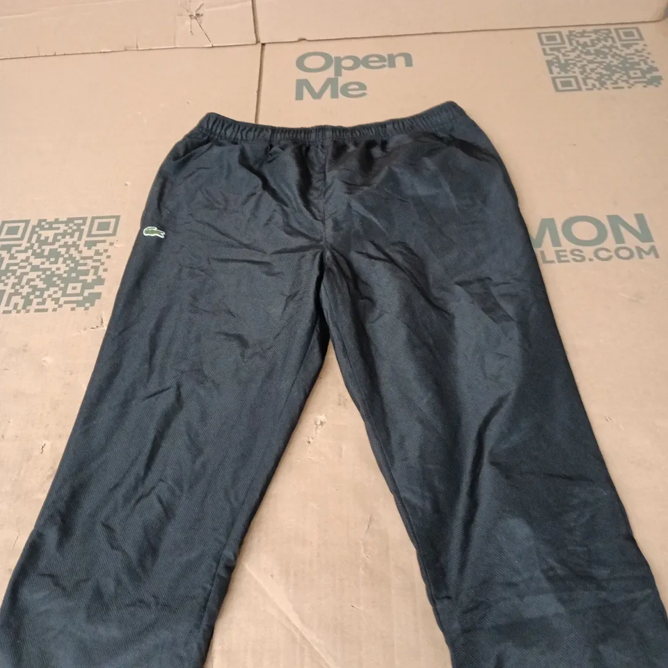 Lacoste Sport Tracksuit Trousers – Black, Size 16, Crocodile Logo