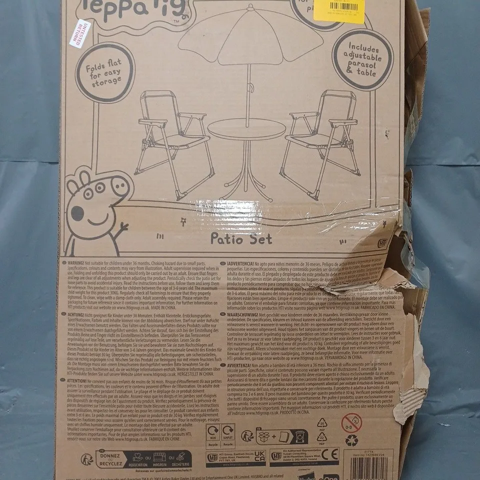 BOXED PEPPA PIG CHILDRENS PATIO SET 