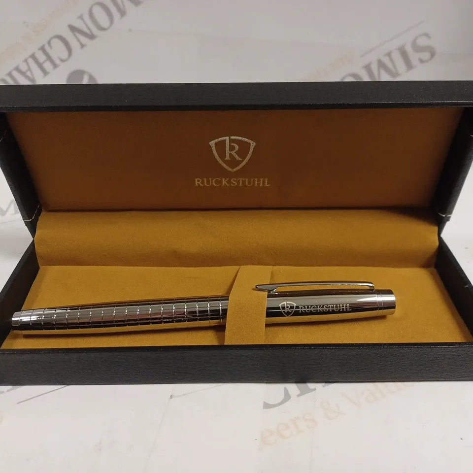 RUCKSTUHL STAINLESS STEEL LUXURY PEN IN GIFT BOX