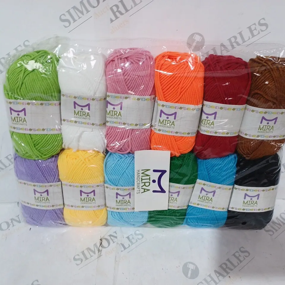 MIRA ASSORTMENT OF KNITTING YARN IN VARIOUS COLOURS 