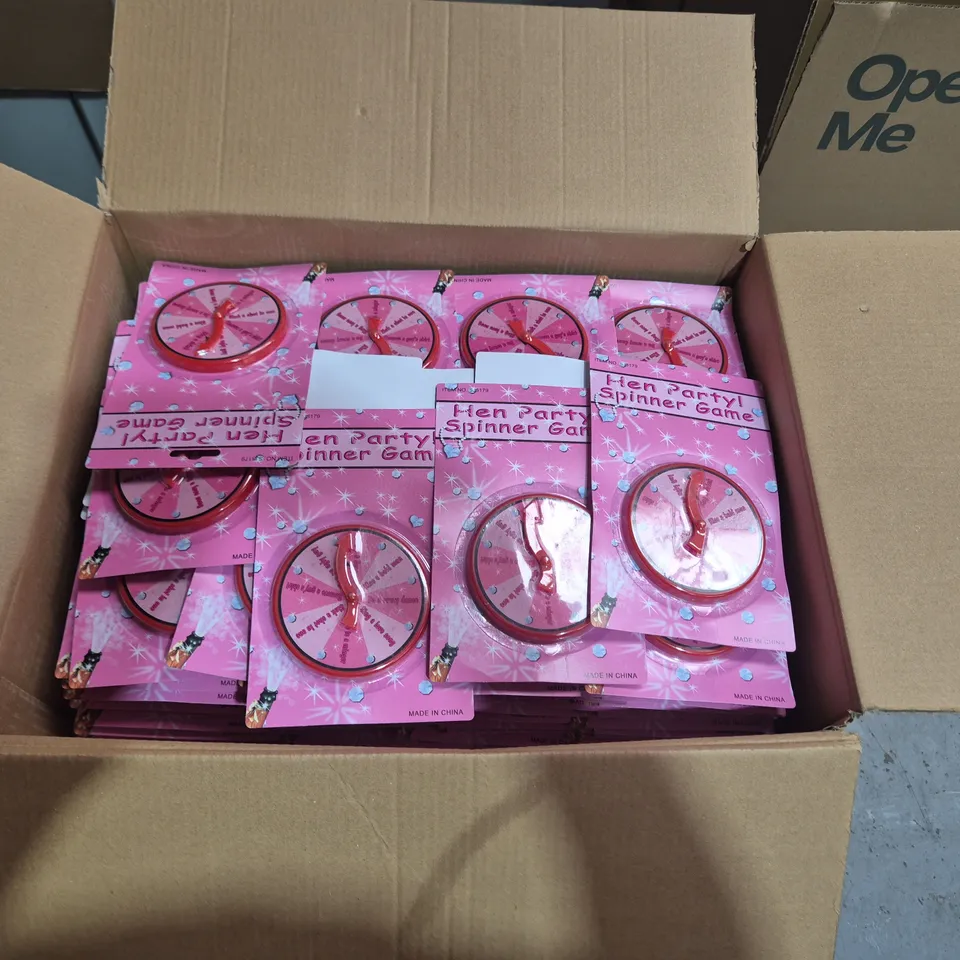 LOT OF APPROXIMATELY 70 HEN PARTY SPINNER GAMES