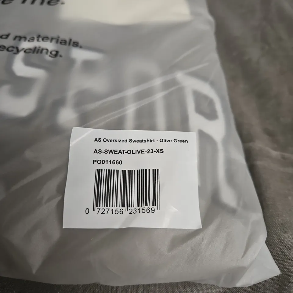 ADANOLA AS OVERSIZED SWEATSHIRT OLIVE GREEN XS BAGGED