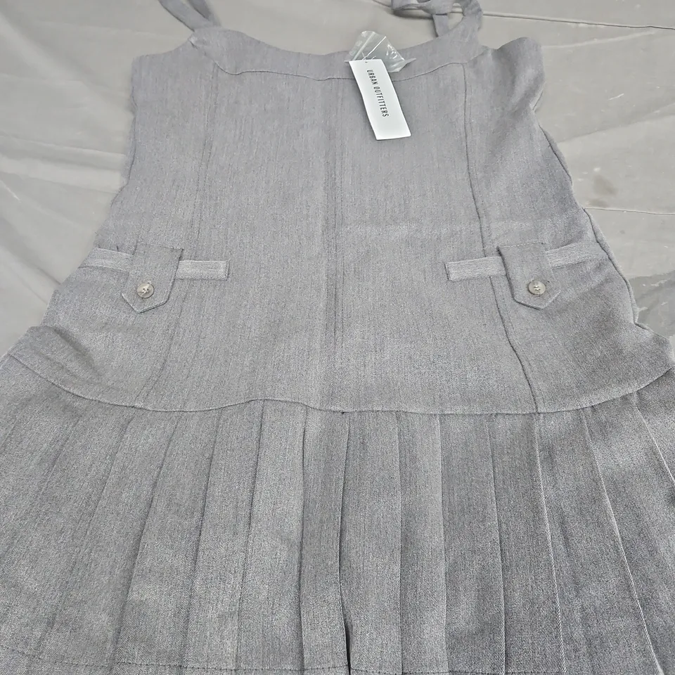 URBAN OUTFITTERS STRUCTURED PINAFORE DRESS, GREY - UK SIZE M