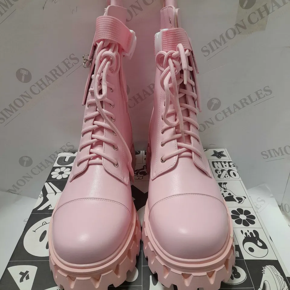 KOI BANSHEE LIGHT PINK BOOTS - SIZE 9