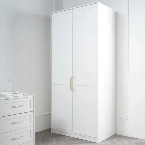 BOXEX AUSTEN WHITE DOUBLE WARDROBE - WHITE (2 BOXES)