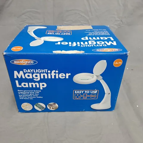 DAYLIGHT MAGNIFIER LAMP BY MAGNIFICO – DESK LAMP WITH 4IN LENS (BOXED)