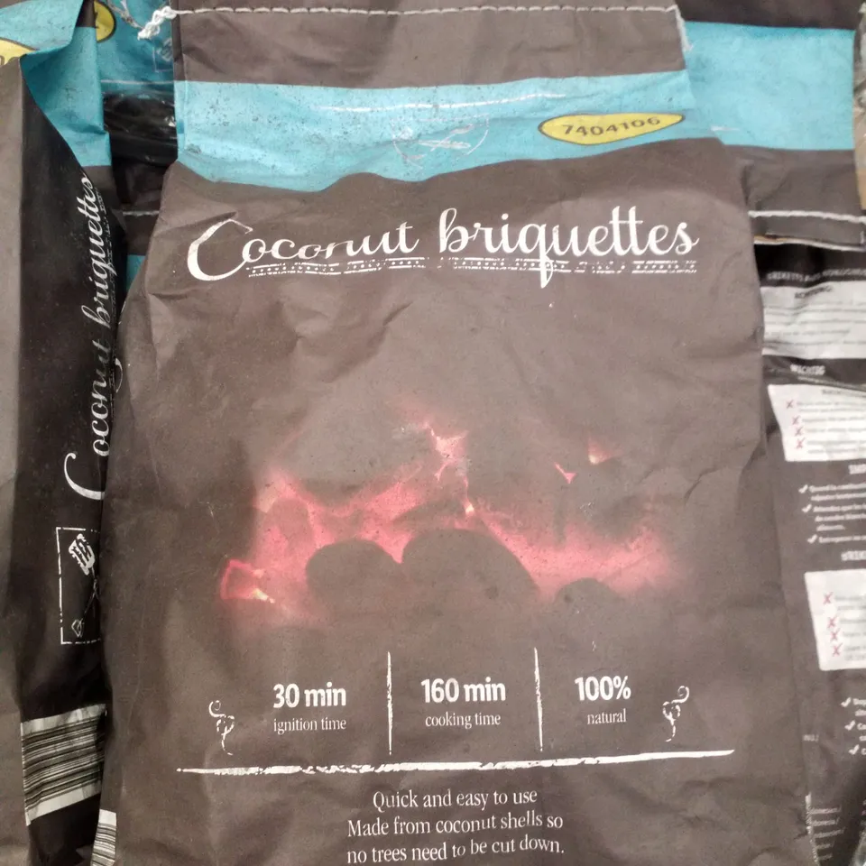 PALLET CONTAINING APPROXIMATELY 80 BAGS OF COCONUT BRIQUETTES 