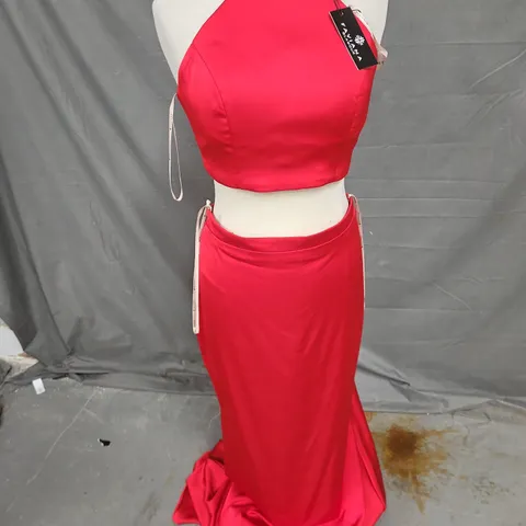 FAVINA 2PCE PROM DRESS IN RED SIZE 8