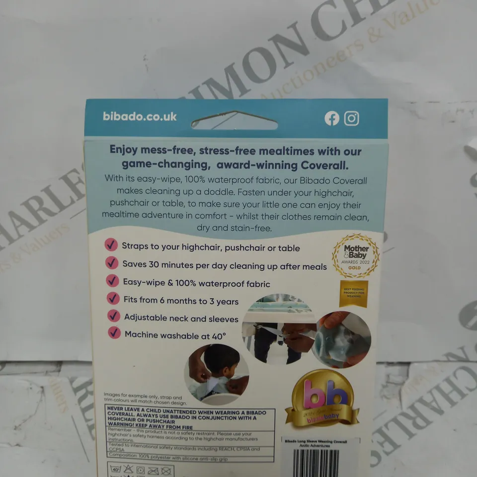 BIBADO COVERALL LONG SLEEVE WATERPROOF COVER FOR HIGHCHAIR - 6-36 MONTH