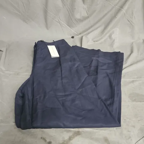 MINT VELVET WIDE LEG LINEN BLEND TROUSER IN NAVY SIZE 12R