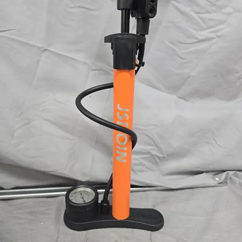 JSDOIN FLOOR BICYCLE PUMP WITH GAUGE – ORANGE 