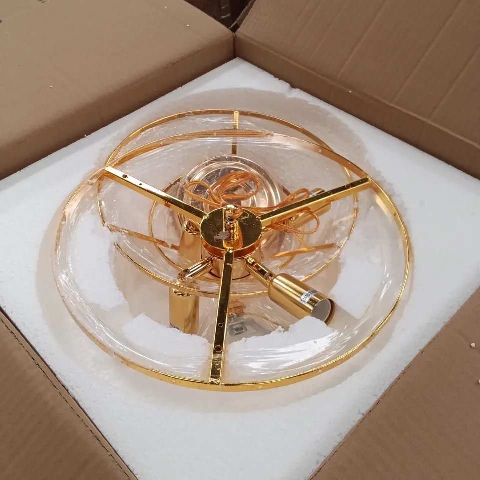 BOXED CHANDELIER LIGHT - GOLD (1 BOX)