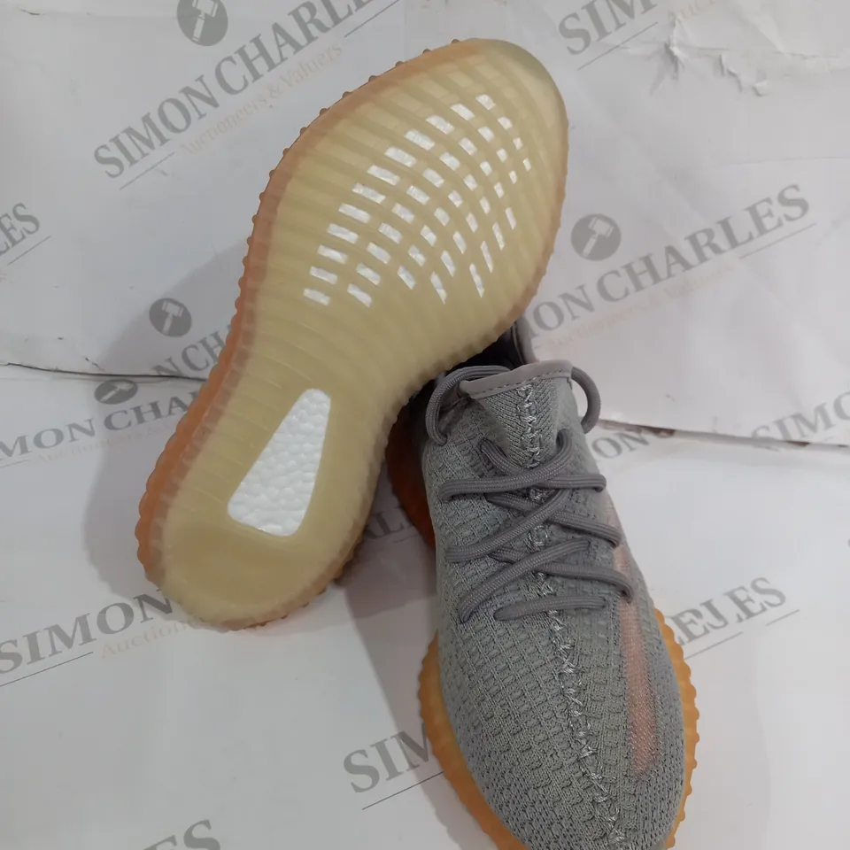 PAIR OF ADIDAS YEEZY BOOST GREY TRAINERS SIZE 5