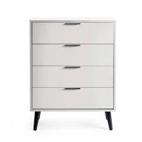 BOXED JULIAN BOWEN ALBA 4 DRAWER CHEST - SILK GREY (1 BOX)