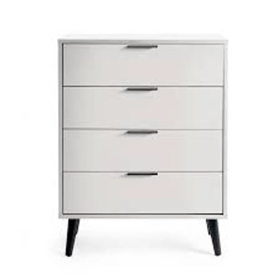 BOXED JULIAN BOWEN ALBA 4 DRAWER CHEST - SILK GREY (1 BOX)