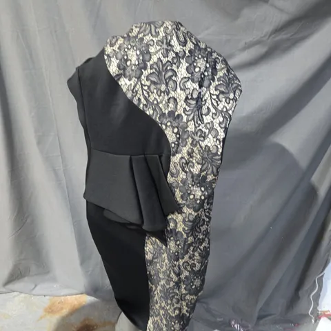 JOSEPH RIBKOFF BLACK LACE OVERLAY DRESS – WOMEN'S EVENING WEAR-SIZE UNSPECIFIED 