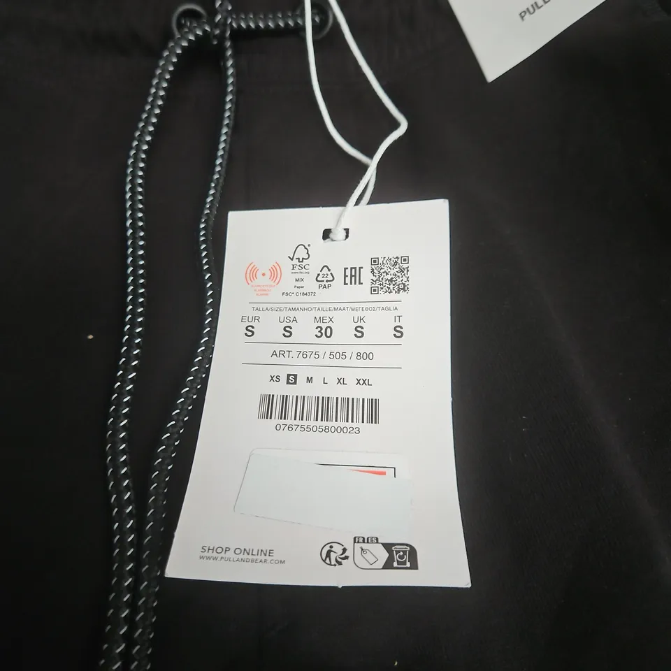 PULL AND BEAR SMALL BLACK JOGGERS WITH TAGS