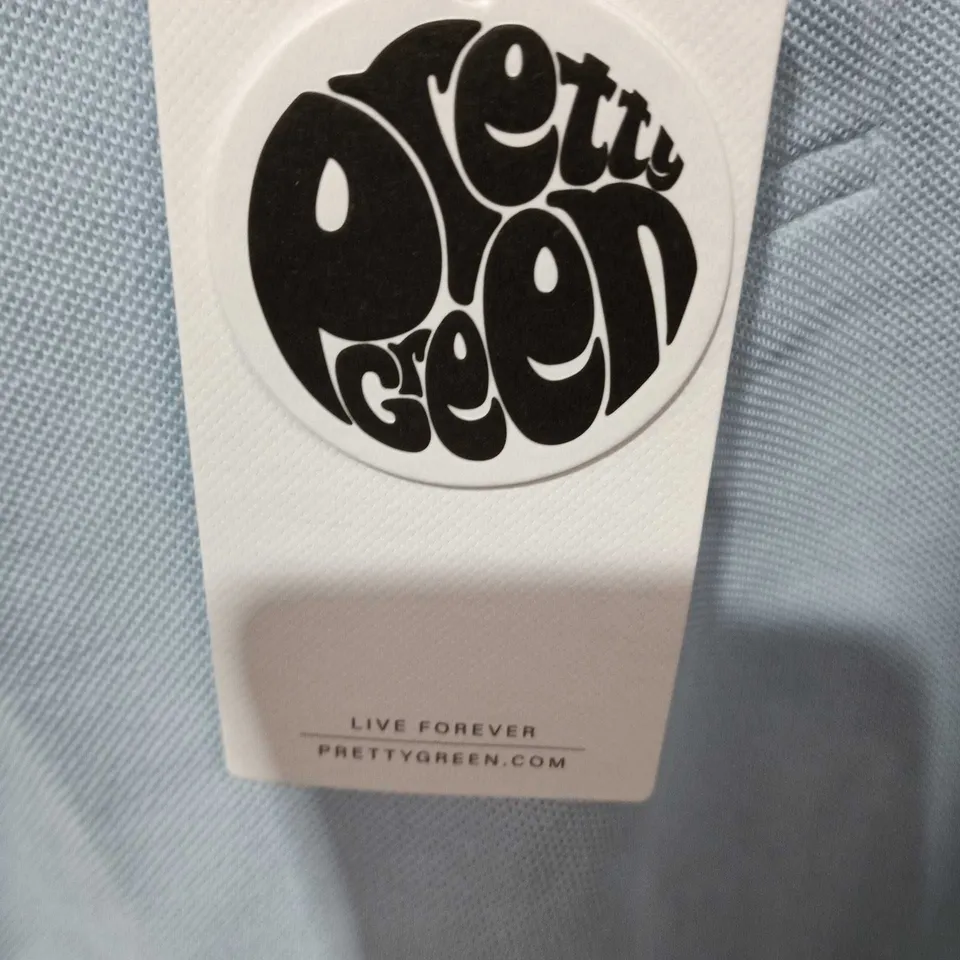 PRETTY GREEN LIGHT BLUE POLO SHIRT – SIZE L (UK LARGE)