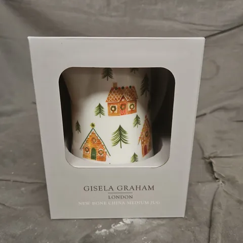 4 X GISELA GRAHAM NEW BONE CHINA CHRISTMAS THEMED MEDIUM JUGS 
