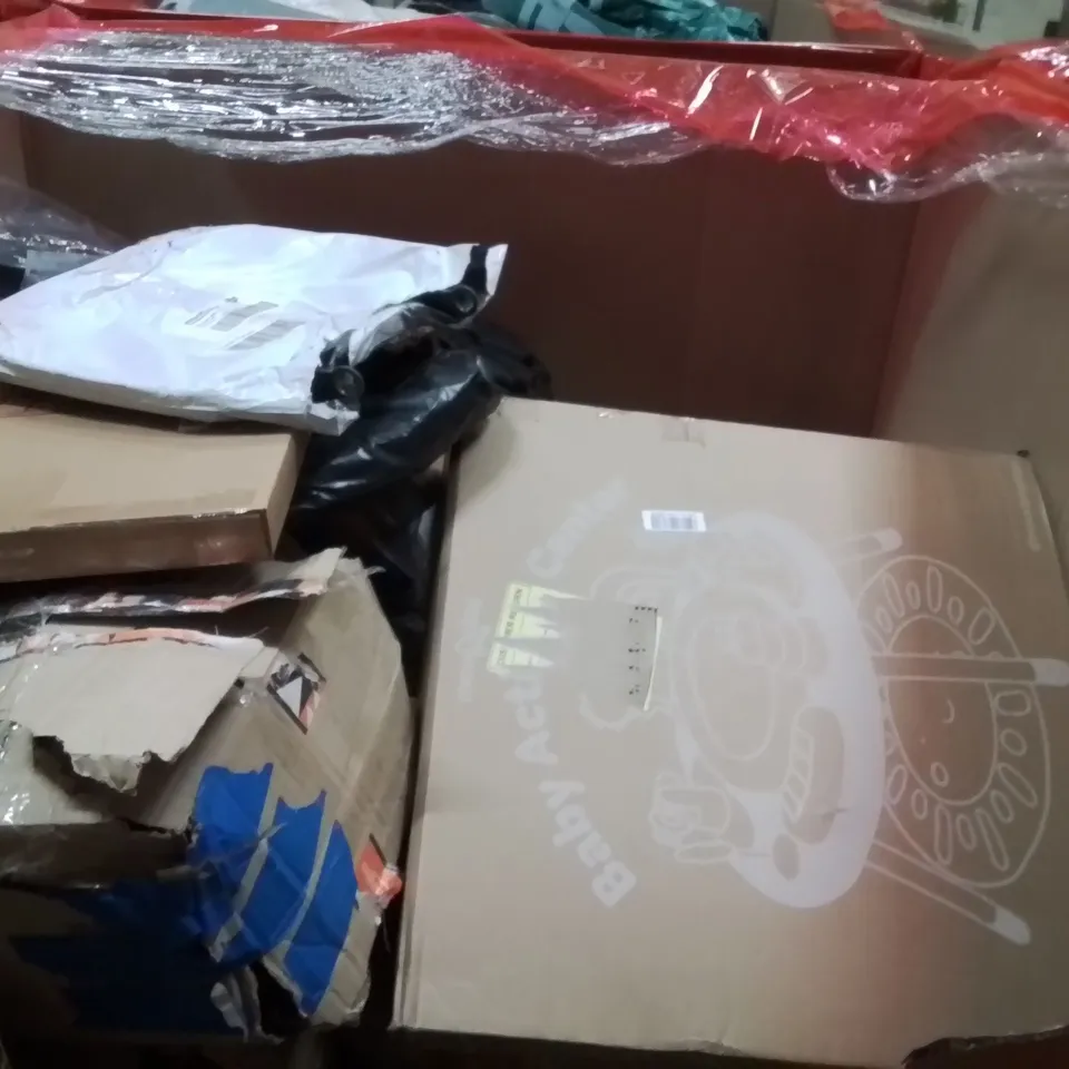 PALLET OF ASSORTED HOUSEHOLD GOODS AND PRODUCTS TO INCLUDE;ELECTRIC BLANKET,CAT LITTER TRAY,BABY FITNESS BLANKET 