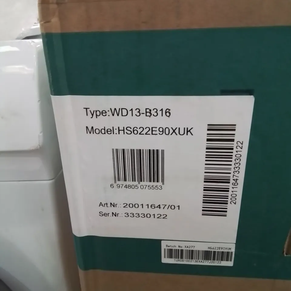 BOXED HISENSE HS6223E90XUK SLIMLINE 10 FREESTANDING DISHWASHER - SILVER