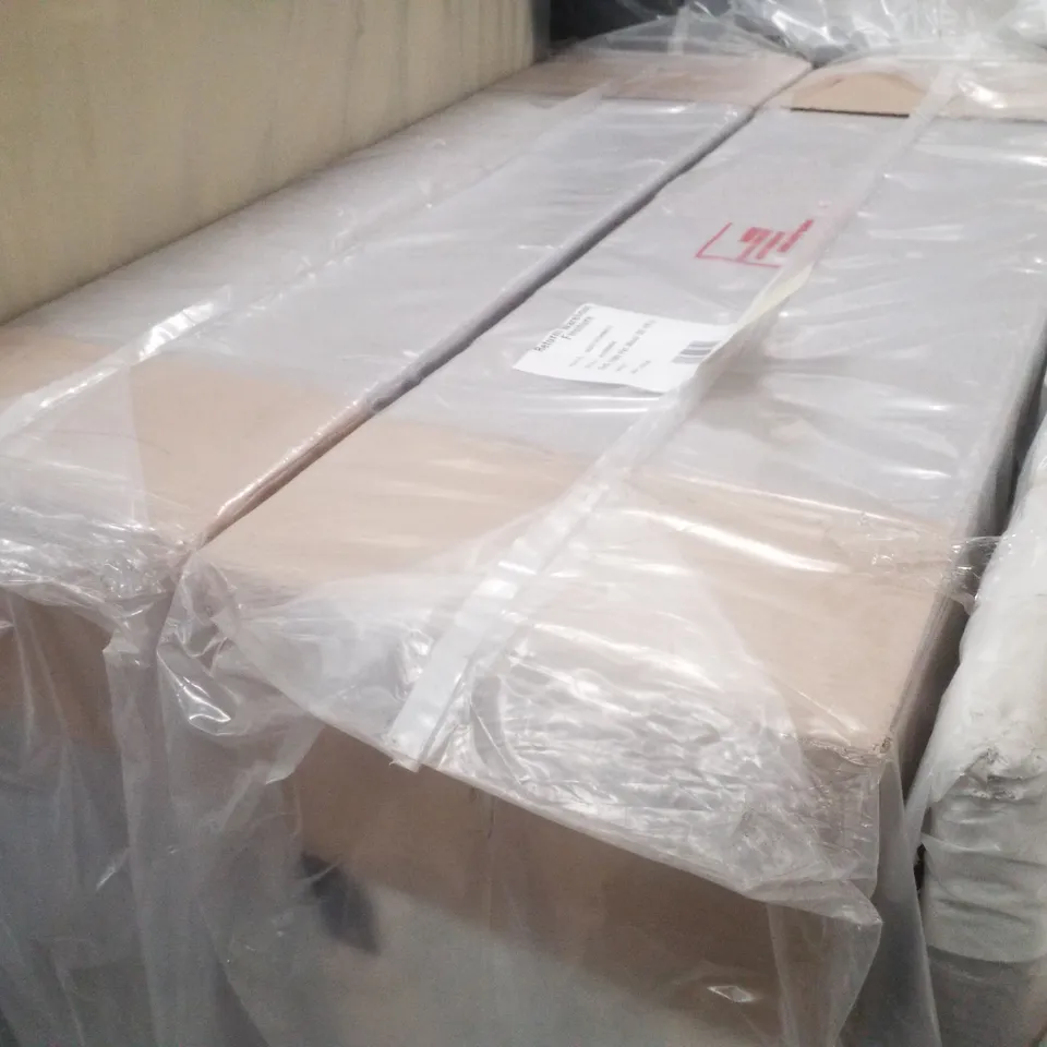 BAGGED 150CM KING DIVAN BASES WITH HEADBOARD - 0 DRAWERS - GREY (3 PARTS)