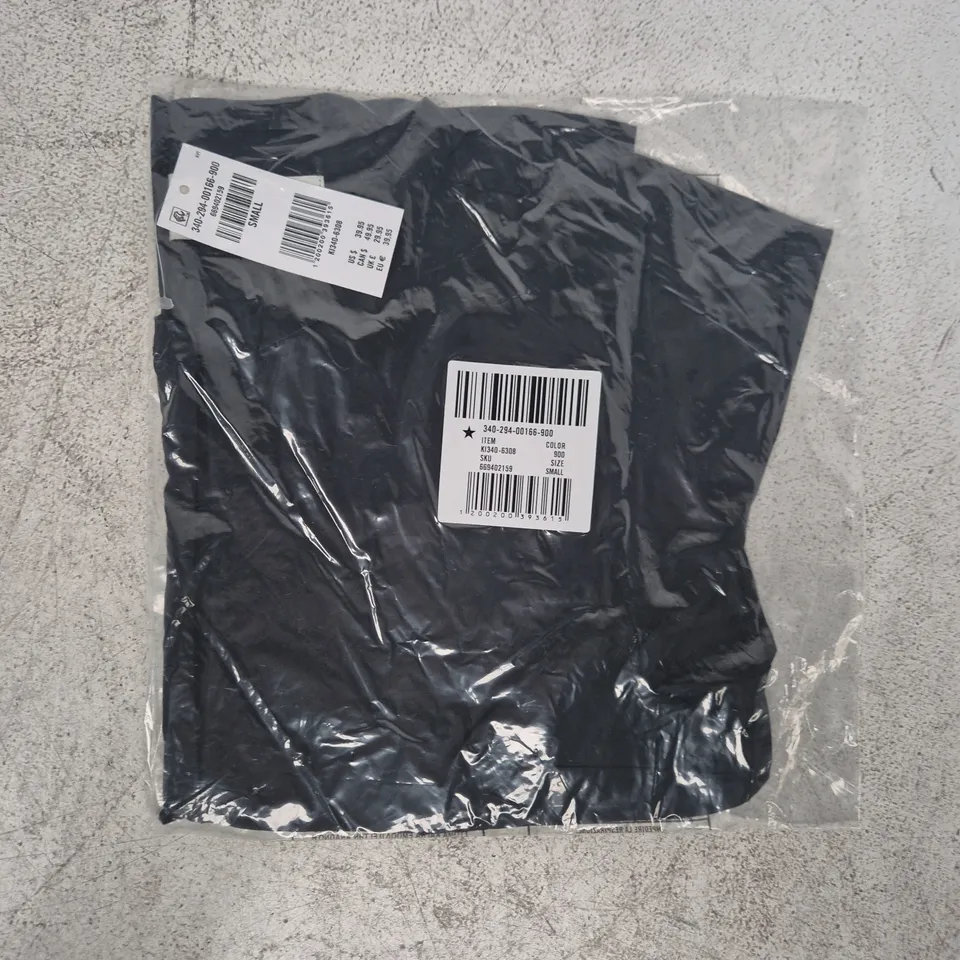 BAGGED HOLLISTER CIARA SHORT SLEEVE KEYHOLE HOOK AND EYE SHIRT IN BLACK SIZE SMALL