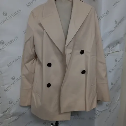 JAEGER BUTTON JACKET IN CREAM - SIZE 12