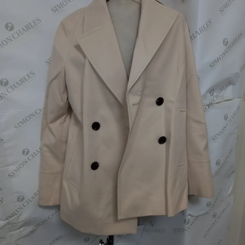 JAEGER BUTTON JACKET IN CREAM - SIZE 12