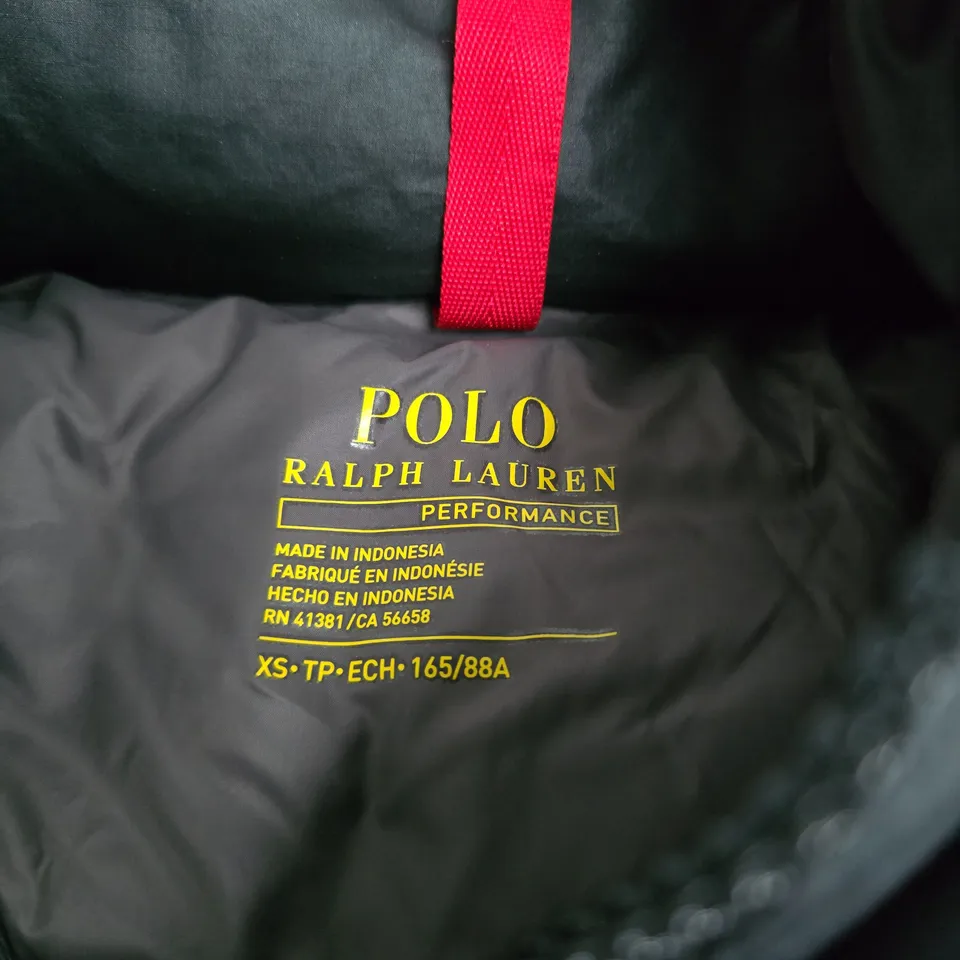 POLO RALPH LAUREN PERFORMANCE HOODED PUFFER JACKET – XS (BLACK)